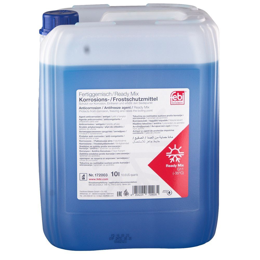 Антифриз синій готовий FEBI Readymix G11 (172003) 10л 172003 фото