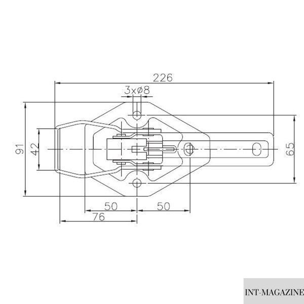 Замок бортовий причепа Winterhoff BV 20-3 довжина 226 мм (1860027) 1860027 фото