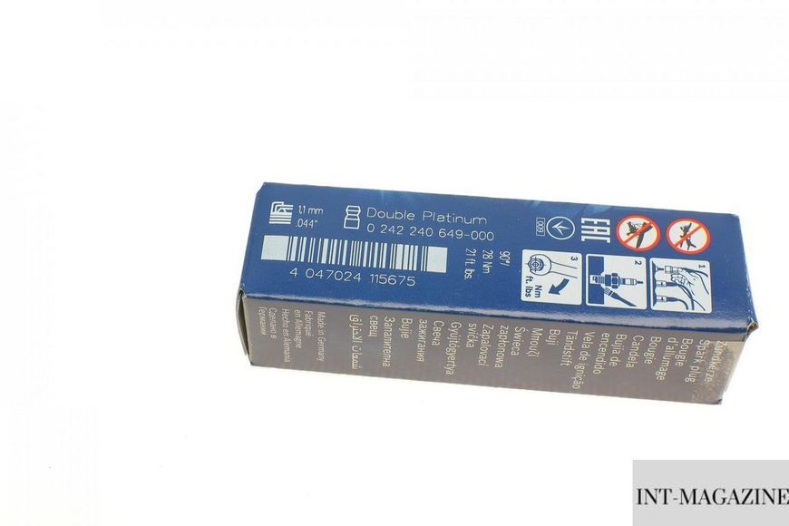 Платинова свічка запалювання Bosch 0242240649 (1 електрод) BO 0242240649 фото