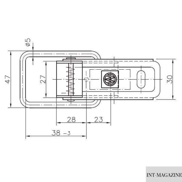 Замок бортовий причепа Winterhoff BV 60-1 довжина 110 мм (1860031) 1860031 фото