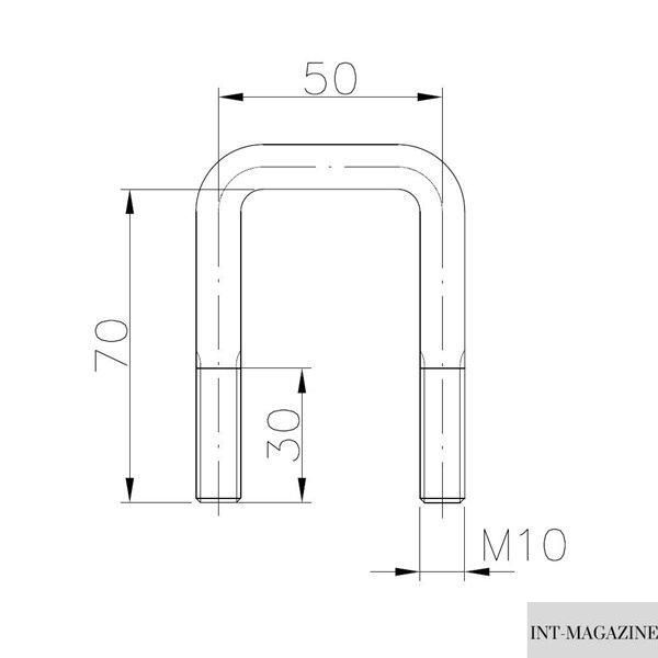 Элемент крепления груза борта прицепа Winterhoff ZBF 30-PO 50х70 мм (1860043) 1860043 фото