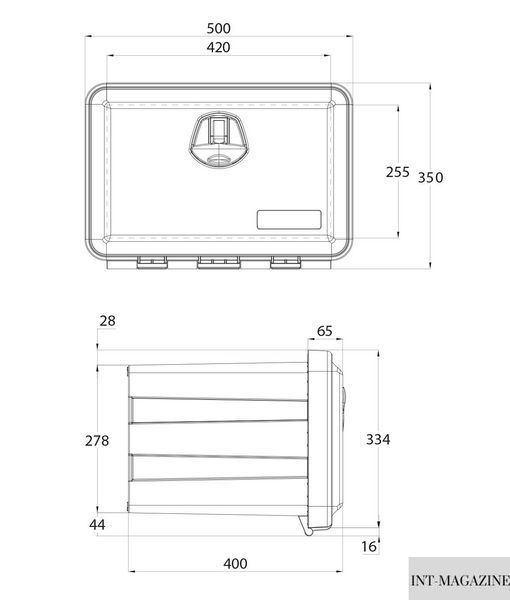 Ящик для инструментов Daken Just 500х350х400 мм объем 33 л (1001150010) 1001150010 фото