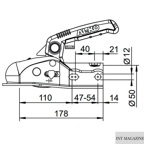 Сцепное устройство AL-KO АК161 Soft Dock круглое дышло 50 мм 1600 кг (1730219) 1730219 фото