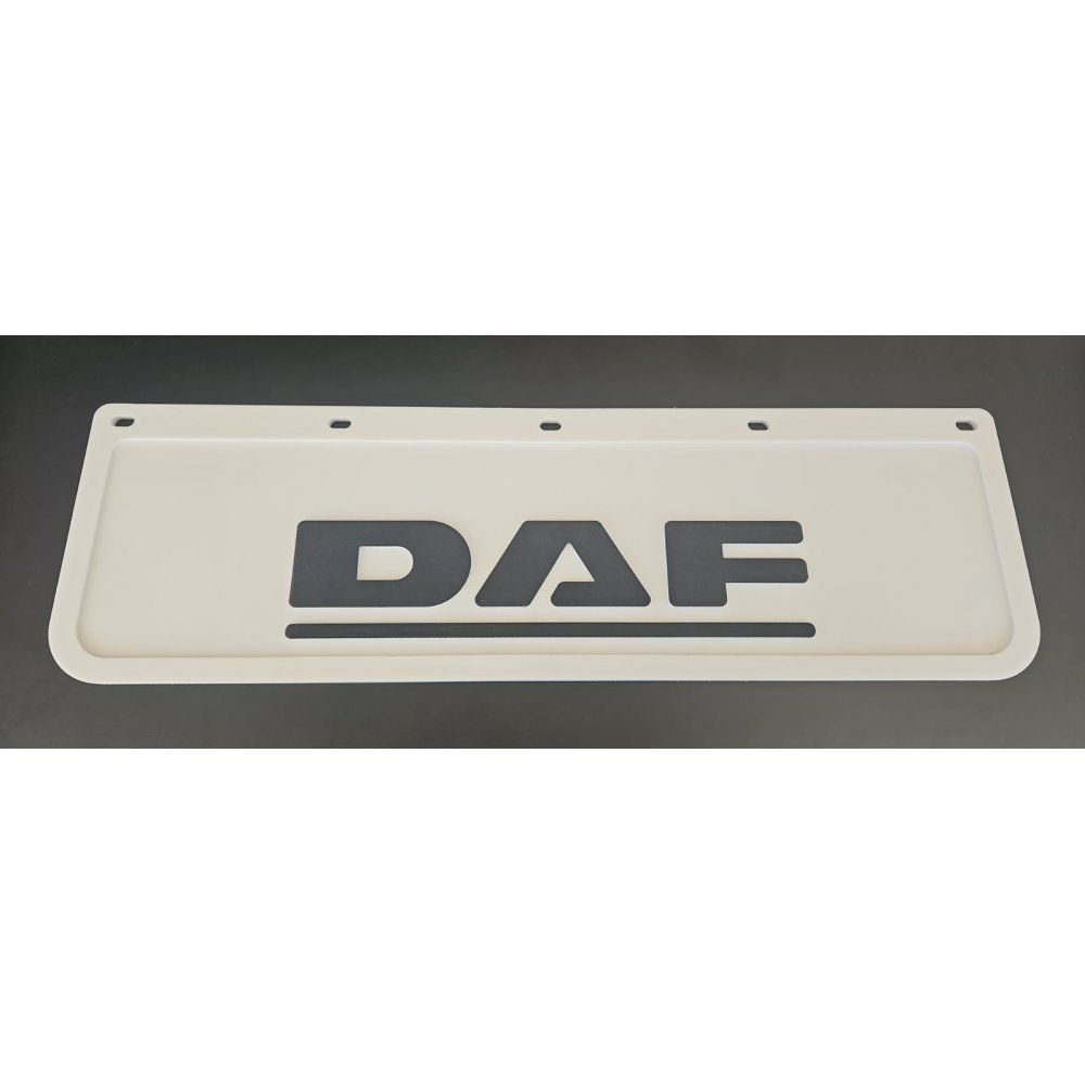 Бризговик білий Daf рельєфний напис чорні літери перед (650х220) (Гума, Туреччина) 10047ч 1905198901Ч фото