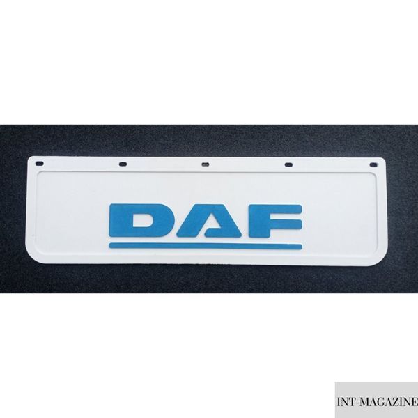 Бризговик білий Daf рельєфний напис сині літери перед (650х220) (Гума, Туреччина) 10047с 1905198901с фото