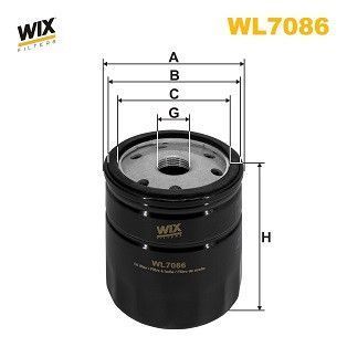 Фільтр масляний WIX WL7086 (Aro, Citro&euml;n, Daihatsu, Fiat Ducato, FSO Polonez, Hyundai, Iveco, Lada Niva, Lancia) WL7086WIX фото