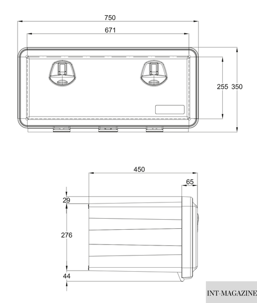 Ящик для инструментов Daken Just 750x350x450 мм объем 74,5 л (1001175011) 1001175011 фото