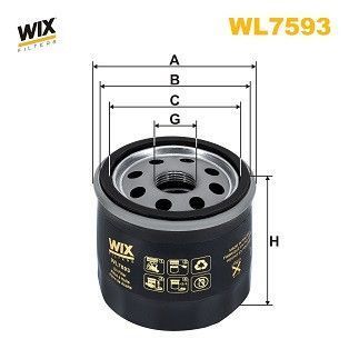 Фільтр масляний WIX WL7593 (Lexus Mazda Toyota) WL7593WIX фото