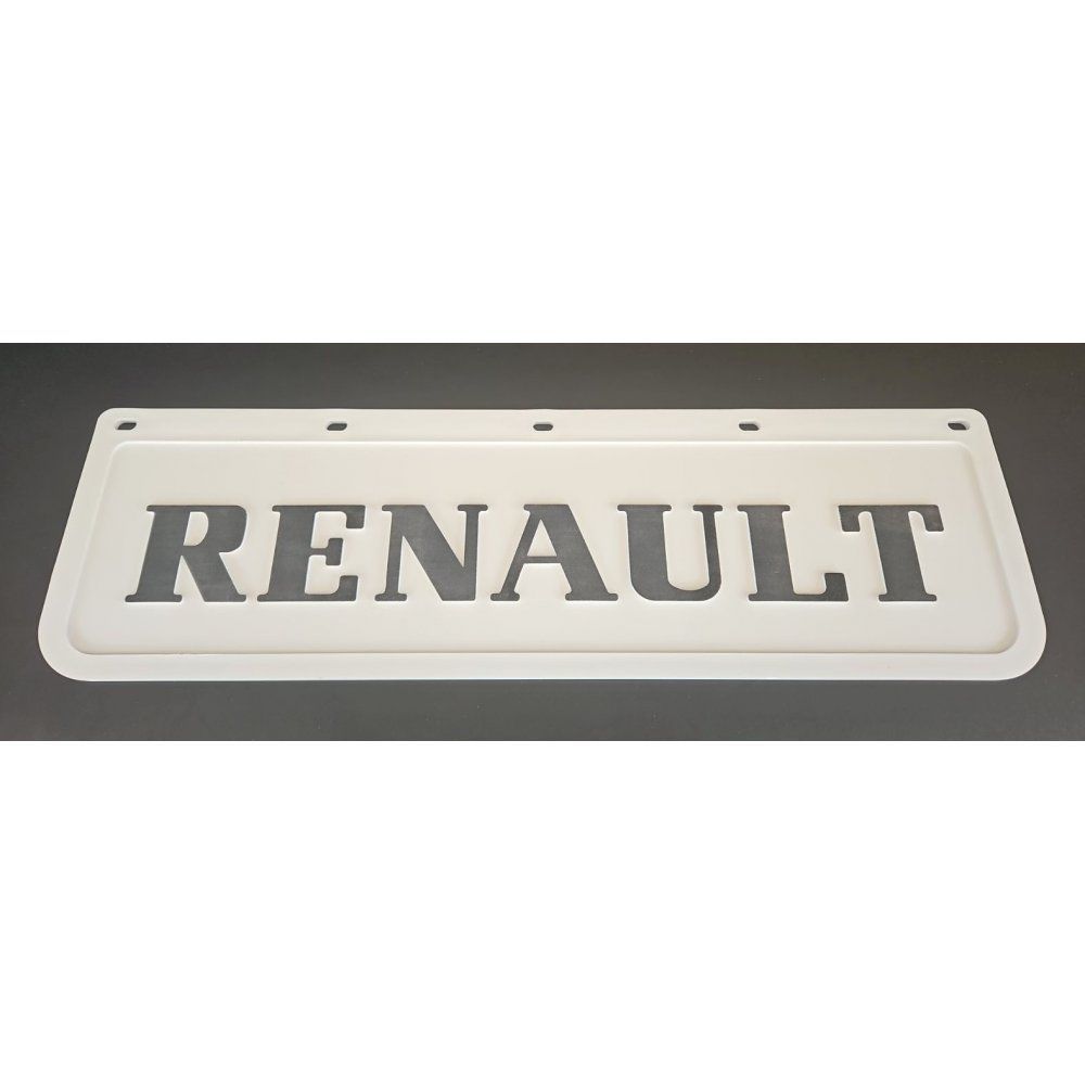 Бризговик білий Renault рельєфний напис чорні літери перед (650х220) (Гума, Туреччина) 10041ч 10041Ч фото
