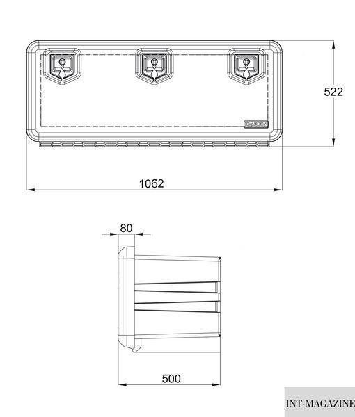 Ящик для инструментов Daken Arka 1062х522х500 мм объем 169,4 л (1001110010) 1001110010 фото