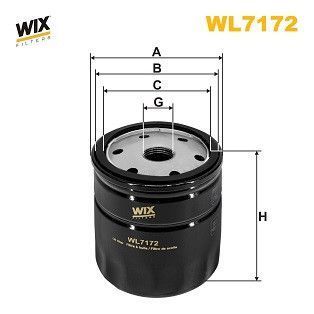 Фільтр масляний WIX WL7172 (Chrysler, Lexus, Mini, Suzuki, Toyota 4-Runner, Auris, Camry FF) WL7172WIX фото