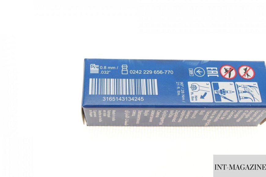 Никелевая свеча зажигания Bosch 0242229656 (1 электрод) BO 0242229656 фото