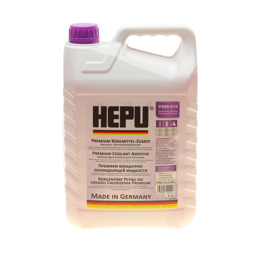 Антифриз фіолетовий концентрат HEPU G13 (P999-G13-005) 5л P999-G13-005 фото