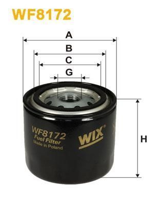 Фильтр топливный WIX WF8172 (Chevrolet Isuzu Nissan Toyota) WF8172WIX фото