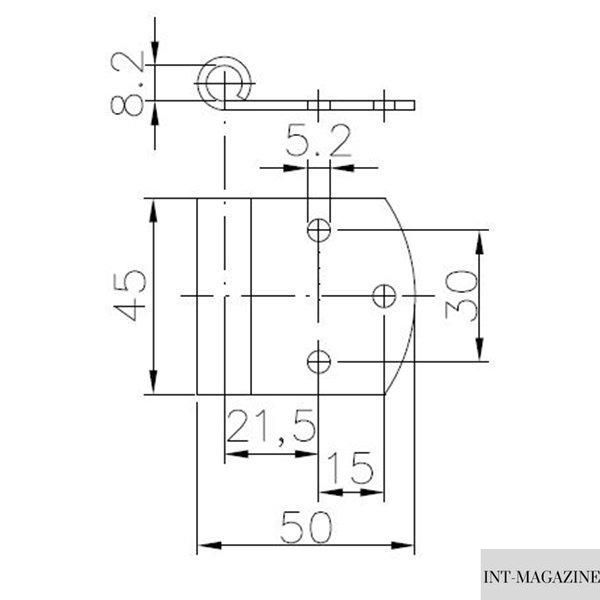 Петля борта прицепа Winterhoff BSCH 50-8-1 длина 50 мм (1860099) 1860099 фото