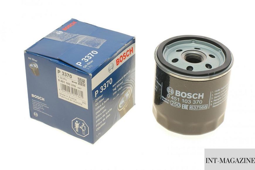 Фільтр масляний Bosch 0451103370 Opel Combo 1.6 Astra G H 1.4-2.0 98-12 0451103370 фото
