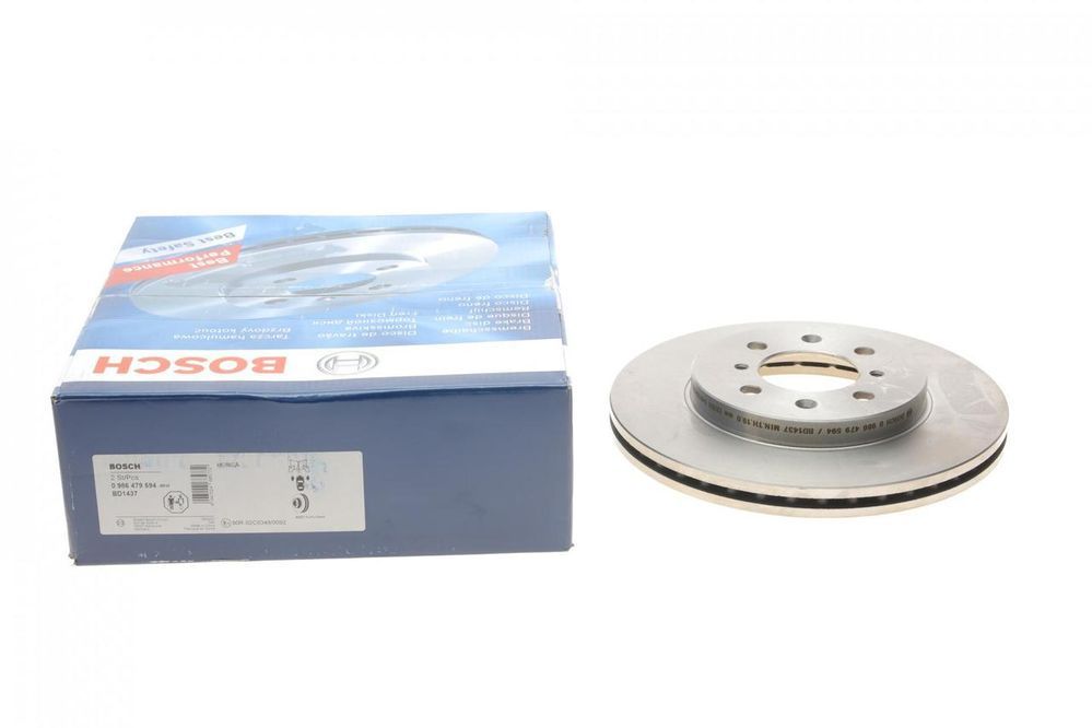 Гальмівний диск передній Honda Jazz II 02-08 (257.7x21) вентильований Bosch 0986479594 BO 0986479594 фото