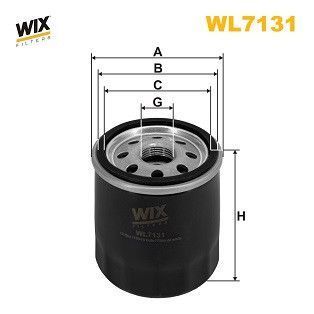 Фільтр масляний WIX WL7131 (Citroen Daihatsu Massey ferguson Peugeot Toyota) WL7131WIX фото