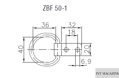 Петля кріплення вантажу причепа Winterhoff ZBF 50-1 (1860049) 1860049 фото