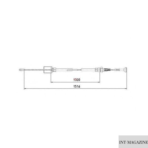 Трос тормозной AL-KO 1516/1320 мм быстромонтируемый (247287) 247287 фото
