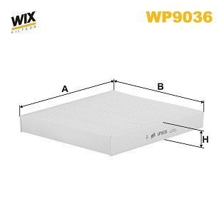 Фільтр салона WIX WP9036 (Audi Mercedes-benz Seat Skoda Volkswagen) WP9036WIX фото