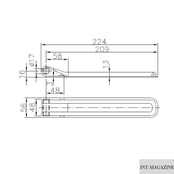 Петля борта прицепа Winterhoff BSCH 10-17-220 длина 220 мм (1860121) 1860121 фото