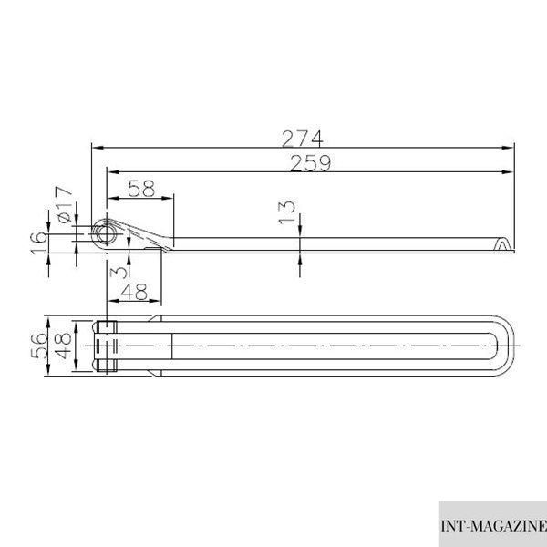 Петля борта причепа Winterhoff BSCH 10-17-270 довжина 270 мм (1860127) 1860127 фото