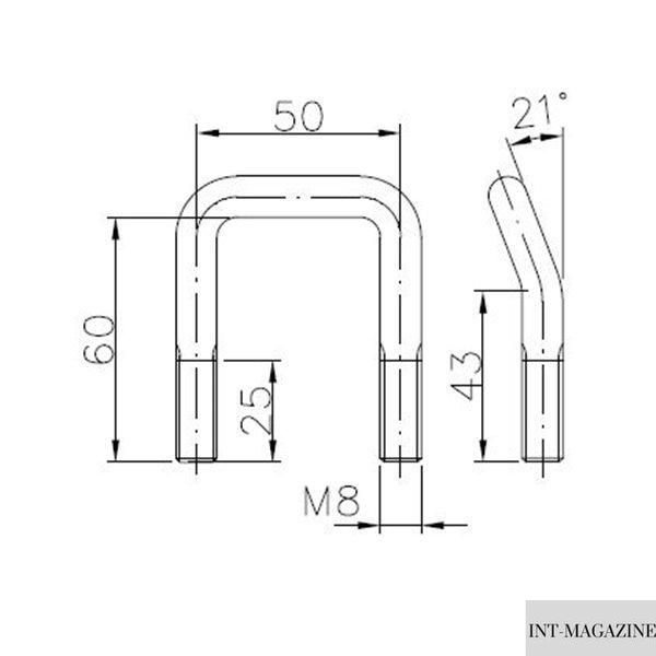 Елемент кріплення вантажу борта причепа Winterhoff ZBF 10-PO 50x60 мм (1860039) 1860039 фото