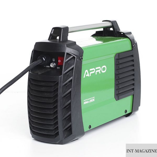 Зварювальний апарат інверторний APRO MMA-280 K, ел.5мм, + набір кабелів, кейс (894512) 894512 фото
