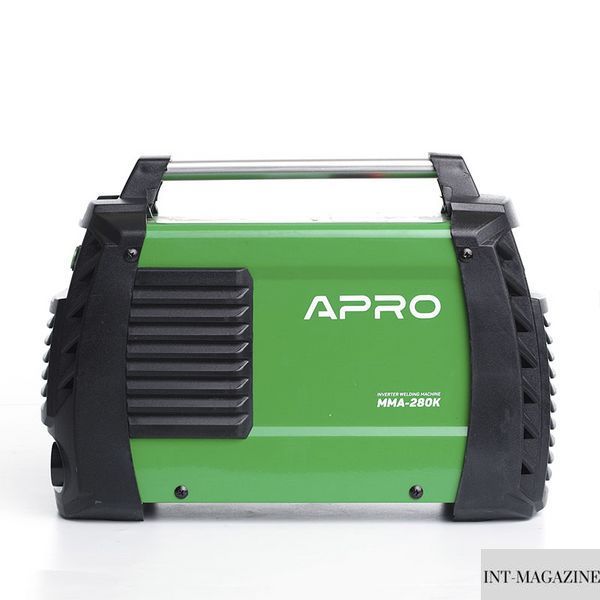 Зварювальний апарат інверторний APRO MMA-280 K, ел.5мм, + набір кабелів, кейс (894512) 894512 фото