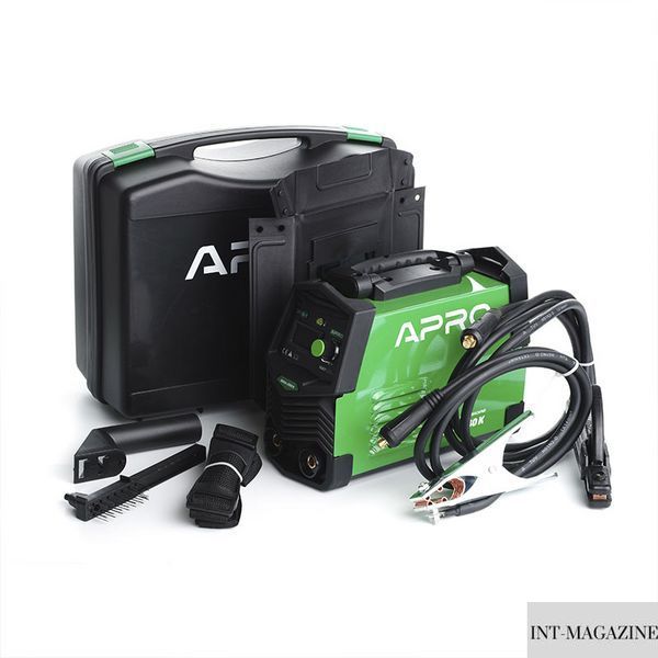 Зварювальний апарат інверторний APRO MMA-260 K, ел.4мм, + набір кабелів, кейс (894502) 894502 фото