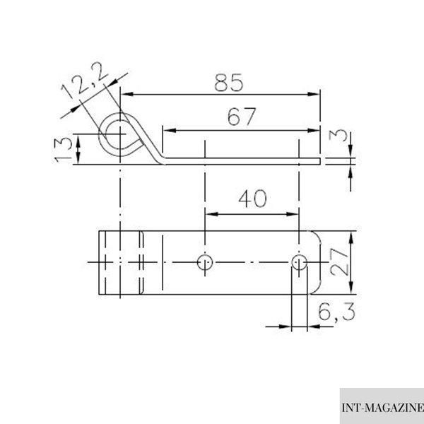 Петля борта причепа Winterhoff BSCH 10-12-90 довжина 90 мм (1860141) 1860141 фото