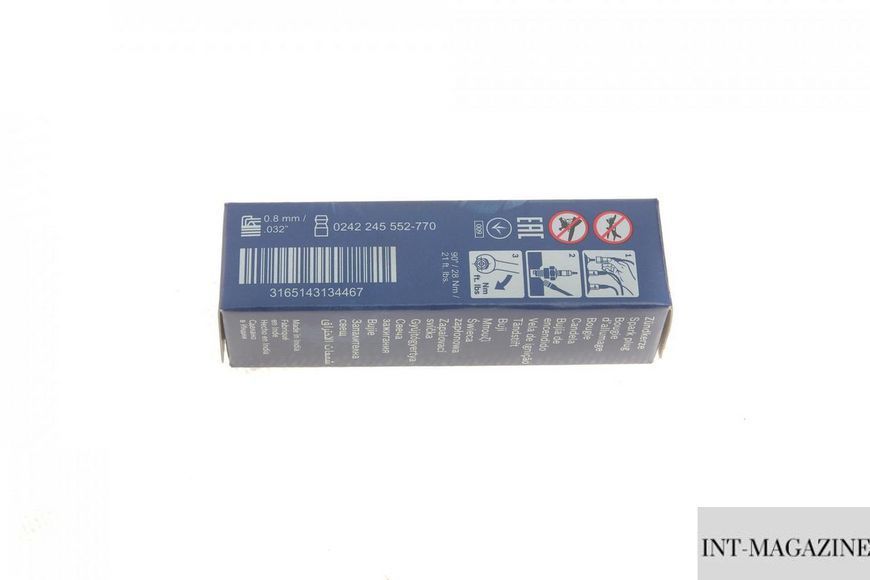 Никелевая свеча зажигания Bosch 0242245552 (1 электрод) BO 0242245552 фото