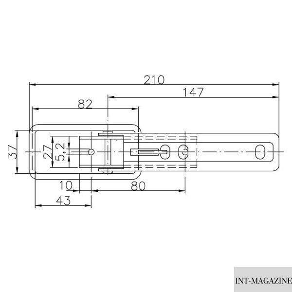 Замок бортовий причепа Winterhoff BV 10-1 довжина 210 мм (1860019) 1860019 фото