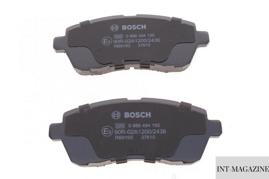 Колодки тормозные передние Ford Fiesta 08- (Bosch 0986494195) BO 0986494195 фото