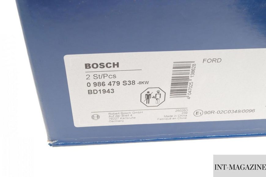 Гальмівний диск передній Ford Fiesta 08- (258x23) Bosch 0986479S38 BO 0986479S38 фото