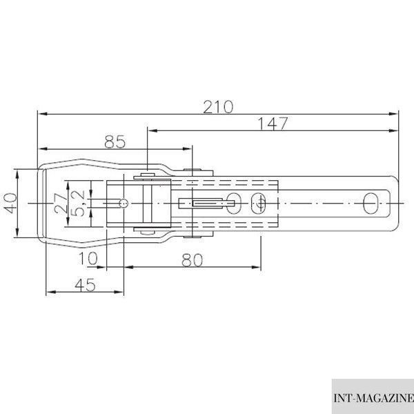 Замок бортовий причепа Winterhoff BV 20-1 довжина 210 мм (1860025) 1860025 фото